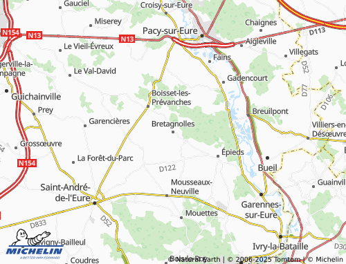 Carte MICHELIN Bretagnolles - ViaMichelin