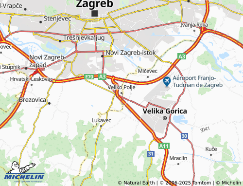 MICHELIN Veliko Polje map - ViaMichelin