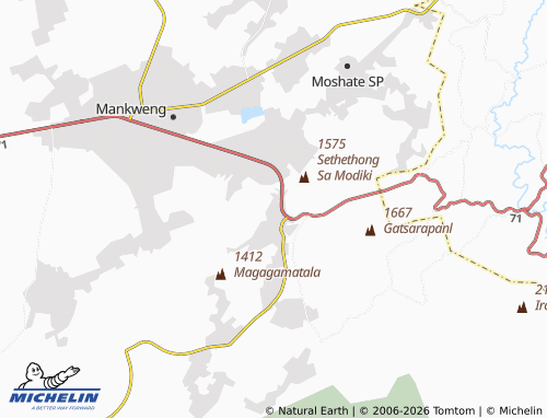 MICHELIN-Landkarte Moria - ViaMichelin