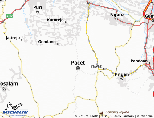 MICHELIN Petak map - ViaMichelin