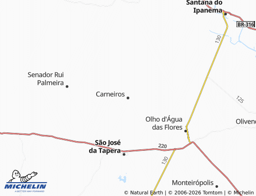 Mappa MICHELIN Carneiros - ViaMichelin