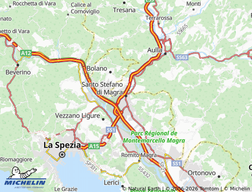 Mapa MICHELIN Santo Stefano di Magra - ViaMichelin
