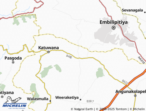 MICHELIN Welipitiya East map - ViaMichelin