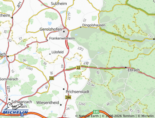 MICHELIN Bimbach map - ViaMichelin