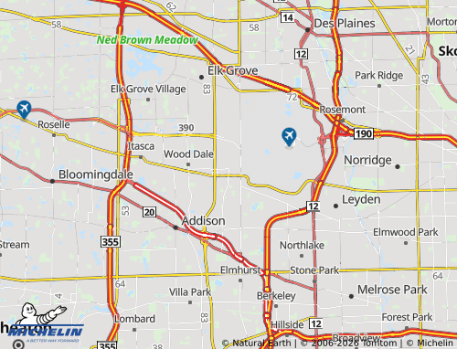 Mappa MICHELIN Bensenville - ViaMichelin