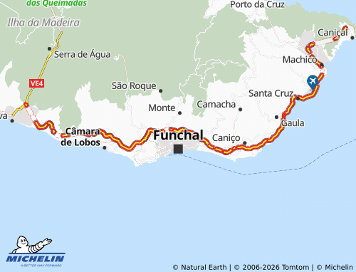 Mapa MICHELIN Funchal (Santa Luzia) - ViaMichelin