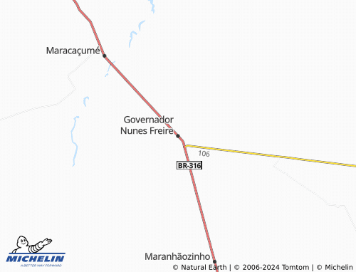 Mapa MICHELIN Governador Nunes Freire - ViaMichelin