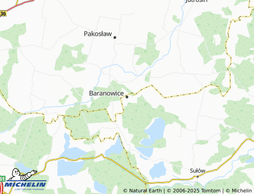 MICHELIN Baranowice map - ViaMichelin