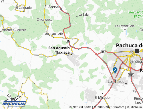 Mappa MICHELIN San Agustín Tlaxiaca - ViaMichelin