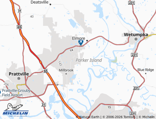 Mappa MICHELIN Coosada - ViaMichelin