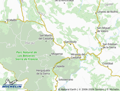 MICHELIN Sequeros map - ViaMichelin