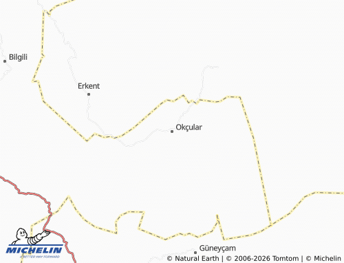 MICHELIN Okçular map - ViaMichelin