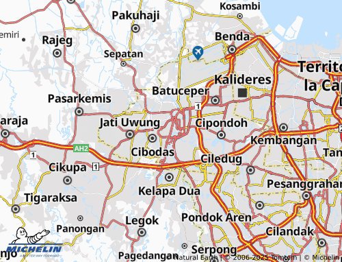 MICHELIN Karawaci map - ViaMichelin