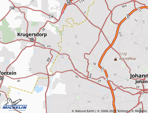 MICHELIN Helderkruin Extension 25 map - ViaMichelin