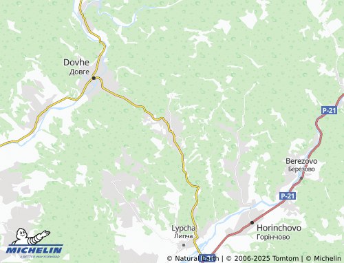 MICHELIN Lypetska Poliana map - ViaMichelin