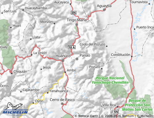 Mapa MICHELIN Pachitea - ViaMichelin