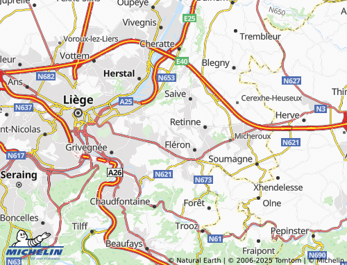 MICHELIN Moulin-sous-Fléron map - ViaMichelin
