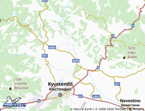MICHELIN Shishkovtsi map - ViaMichelin