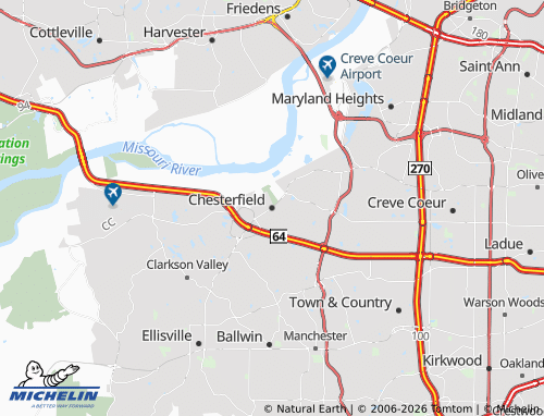 Mapa MICHELIN Chesterfield - ViaMichelin