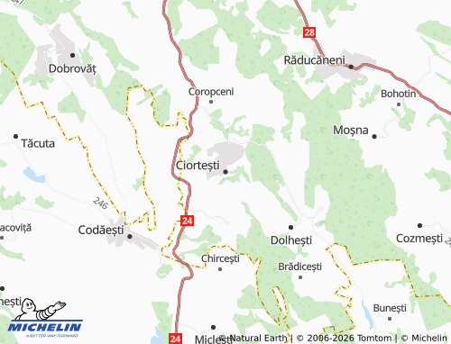MICHELIN Ciortești map - ViaMichelin
