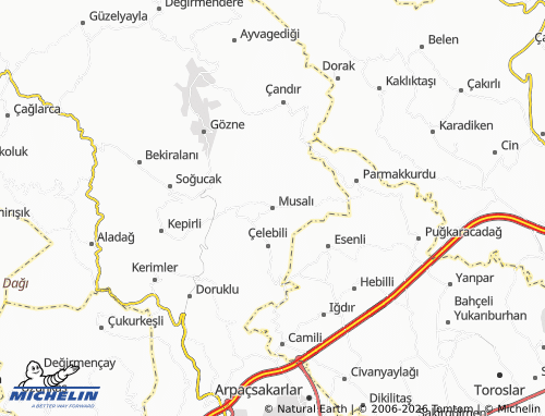 MICHELIN Musalı map - ViaMichelin