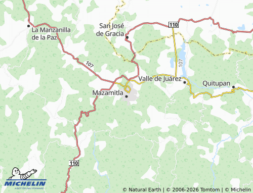 MICHELIN Mazamitla map - ViaMichelin