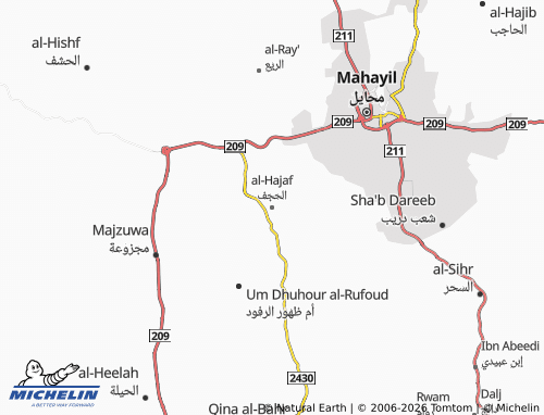 MICHELIN-Landkarte al-Hajaf - ViaMichelin