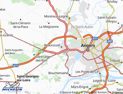Carte MICHELIN Beaucouzé - ViaMichelin