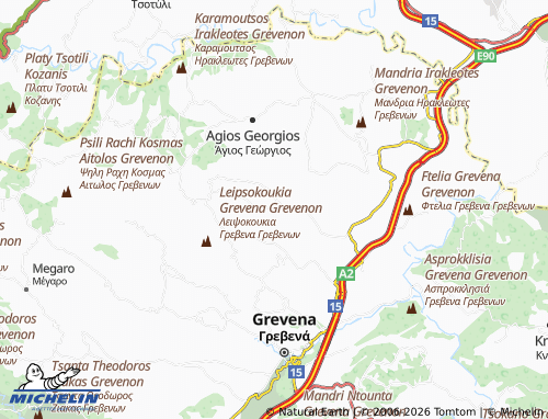 MICHELIN Elefthero Prosfygon map - ViaMichelin