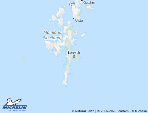 Carte MICHELIN Îles Shetland - ViaMichelin