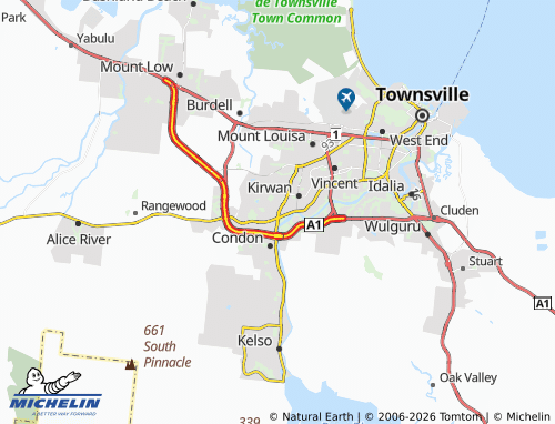 MICHELIN-Landkarte Thuringowa Central - ViaMichelin