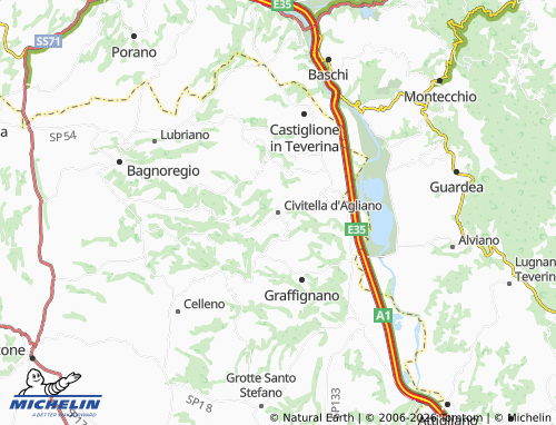 Carte MICHELIN Civitella d'Agliano - ViaMichelin
