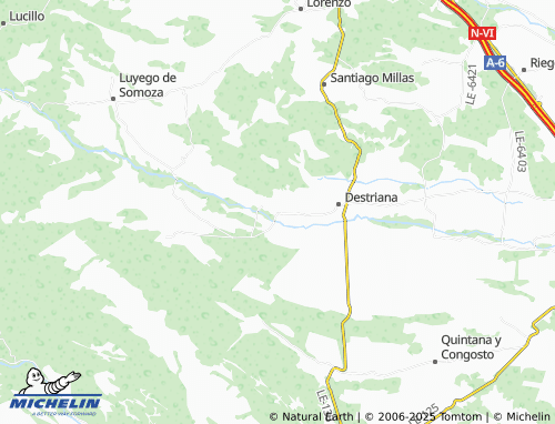 MICHELIN Castrillo de la Valduerna map - ViaMichelin