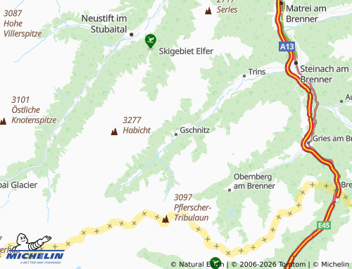 Mapa MICHELIN Gschnitz - ViaMichelin