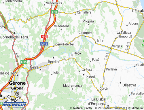 Carte MICHELIN Flaçà - ViaMichelin