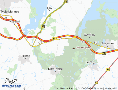Mappa MICHELIN Kirke Såby - ViaMichelin