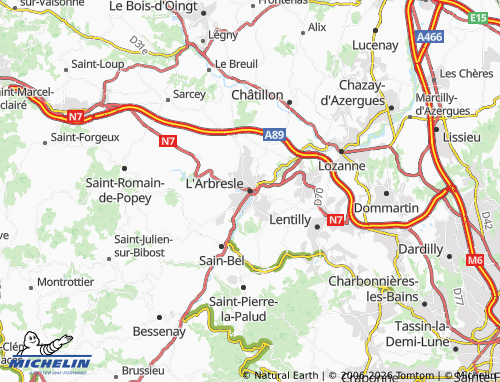 MICHELIN L'Arbresle map - ViaMichelin