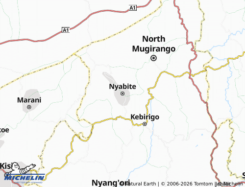 Mapa MICHELIN Nyabite - ViaMichelin