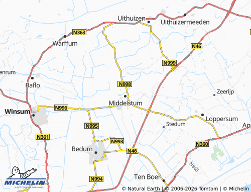 Carte MICHELIN Middelstum - ViaMichelin