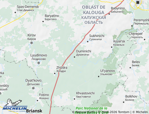 Carte MICHELIN Duminichskiy rayon - ViaMichelin