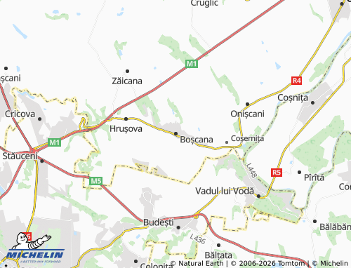 MICHELIN Boșcana map - ViaMichelin