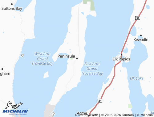 Mappa MICHELIN Peninsula - ViaMichelin