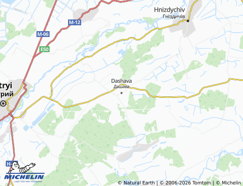 Mapa MICHELIN Dashava - ViaMichelin