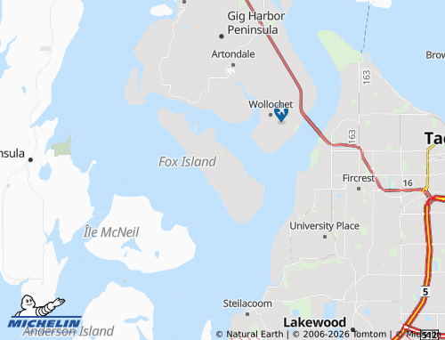 Carte MICHELIN Fox Island - ViaMichelin