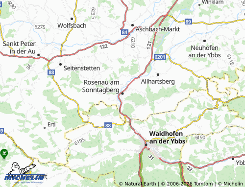 MICHELIN-Landkarte Rosenau am Sonntagberg - ViaMichelin