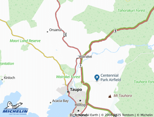 MICHELIN Wairakei map - ViaMichelin