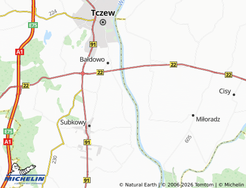 Carte MICHELIN Gorzędziej - ViaMichelin