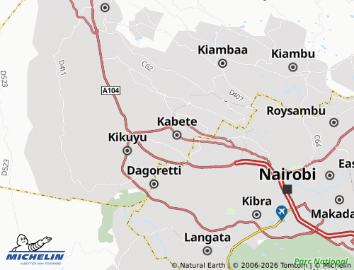 Mapa MICHELIN Kabete - ViaMichelin