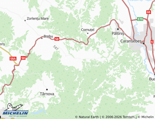 Mappa MICHELIN Delinești - ViaMichelin