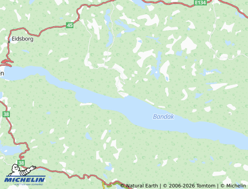 MICHELIN Lårdal map - ViaMichelin